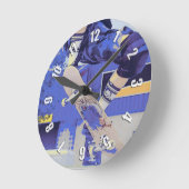 Airtime - Skateboarder ラウンド壁時計 (傾斜)