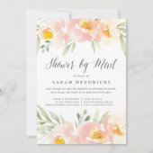 Airyフローラ仮想ベビーまたはブライダルシャワーバイメール 招待状 (正面)