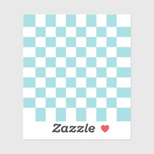 Airy Blue Checker Tile シール (シート)