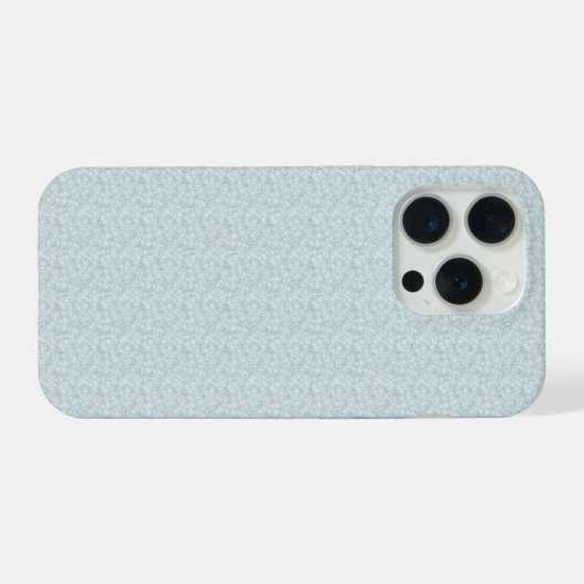 Airy Chamomile & Sky Blue Wildflower Meadow iPhoneケース (裏面横)