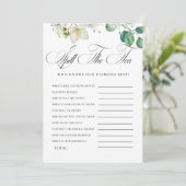 Airy Eucalyptus Greenery Boho Rustic Bridal Shower 招待状 (スタンド正面)