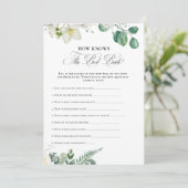 Airy Eucalyptus Greenery Boho Rustic Bridal Shower 招待状 (スタンド正面)