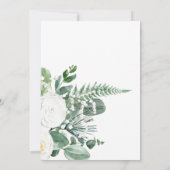 Airy Eucalyptus Greenery Boho Rustic Bridal Shower 招待状 (裏面)