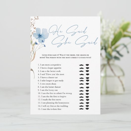 Airy Eucalyptus Greenery Boho Rustic Bridal Shower 招待状 (スタンド正面)