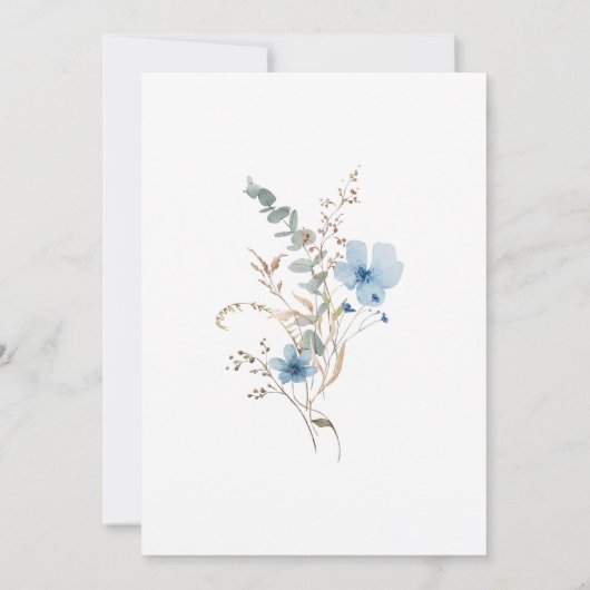 Airy Eucalyptus Greenery Boho Rustic Bridal Shower 招待状 (裏面)