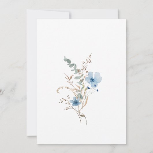 Airy Eucalyptus Greenery Boho Rustic Bridal Shower 招待状 (裏面)