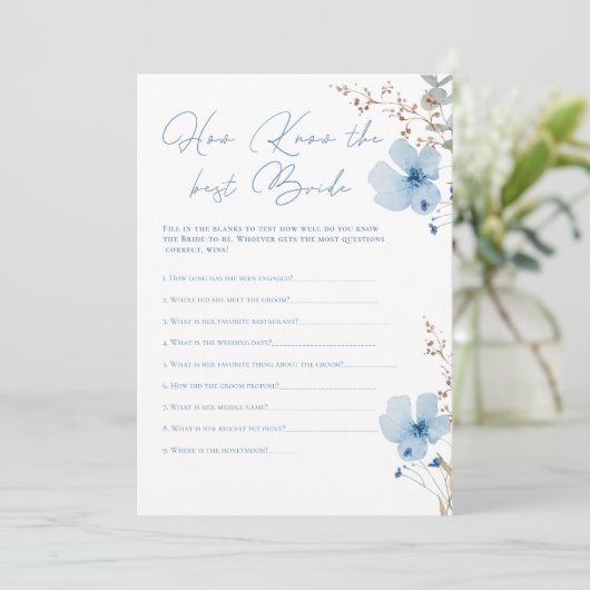 Airy Eucalyptus Greenery Boho Rustic Bridal Shower 招待状 (スタンド正面)