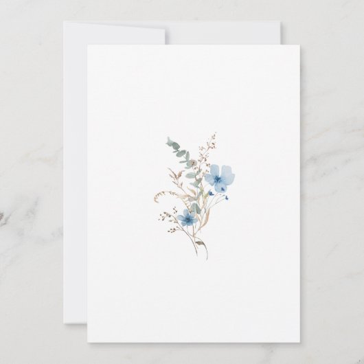 Airy Eucalyptus Greenery Boho Rustic Bridal Shower 招待状 (裏面)