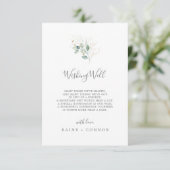 Airy Greeneryと金ゴールド結婚のWishing Well Card エンクロージャーカード (スタンド正面)