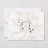 Airy Greenery大理石フォトボーイ金ゴールドバプテスマ サンキューカード (裏面)