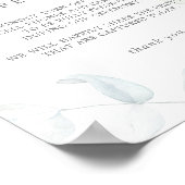 Airy Greenery & 金ゴールドリーフの非詰め式のサイン ポスター (角)