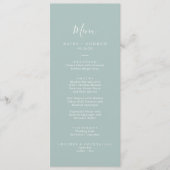 Airy Greenery Coordinateの結婚ディナーメニュー メニュー (正面)