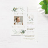 Airy Greenery Eucalyptus写真葬式祈りの言葉カード (デスク)