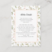 Airy Pink Wildflowerの結婚詳細方向 エンクロージャーカード (正面)