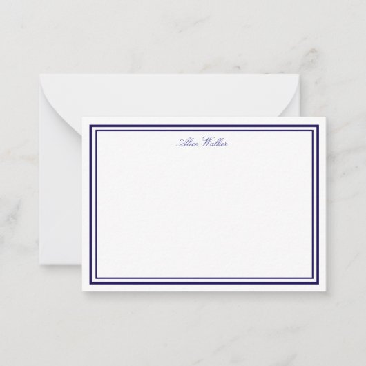 Airy Purple Elegant Stationery Note Card ノートカード (正面)