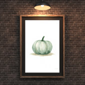 Airy Sage Green Pumpkin Wall Art | Minimalist ポスター