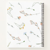 Airy Wildflower Journal Personalized Minimalist  ノートブック (裏面)