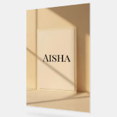 Aisha Elegant Name Poster – Personalized Typograph アクリルサイン (傾斜)