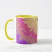 AISHA ~Zany 3D Fractal ~ Pink Purple Blue Yellow  マグカップ (左)