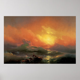 Aivazovsky、イヴァン-第9波 ポスター