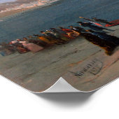 Aivazovsky -フランスの黒海を出発する船… ポスター (角)