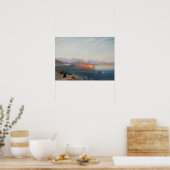 Aivazovsky -フランスの黒海を出発する船… ポスター (キッチン)