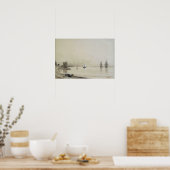 Aivazovsky – 多数のサイリンと湾のビュー… ポスター (キッチン)