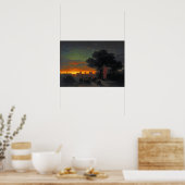 Aivazovsky – 日没のクリミアの景色 ポスター (キッチン)