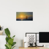 Aivazovsky – 海の夕日1877 ポスター (ホームオフィス)