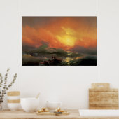 Aivazovsky, Ivan - The第九波 ポスター (キッチン)