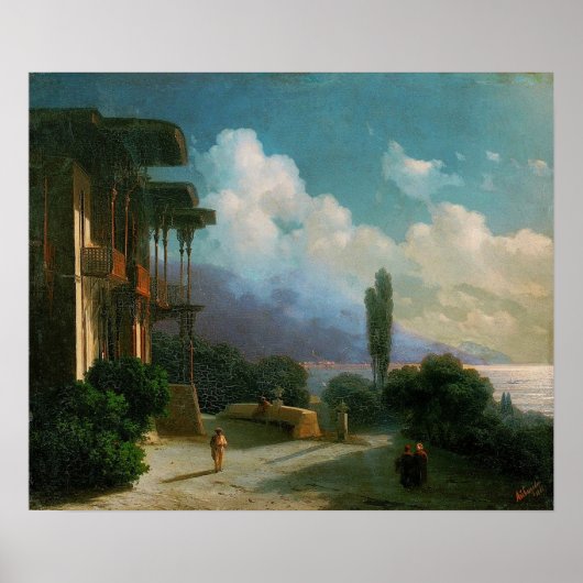 Aivazovsky - Night Near Yalta 1866 ポスター (正面)