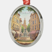 Aix-en-Provence France Travel メタルオーナメント (左)
