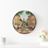 Aix-en-Provence France Travel ラージ壁時計 (ホーム)