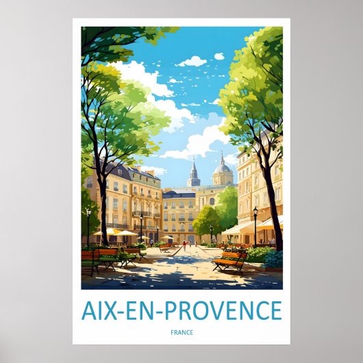 Aix En Provence Vintage Park National Poster ポスター (正面)