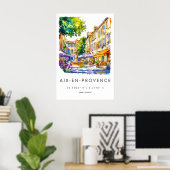 Aix En Provence Watercolor Park National Travel ポスター (ホームオフィス)