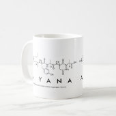 Aiyanaペプチド名mug コーヒーマグカップ (正面左)