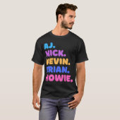 AJ、ニック、ケビン、ブライアン、ハウィー Tシャツ (正面フル)