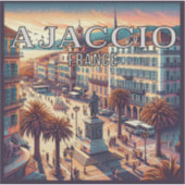 Ajaccioフランス3インチビニールステッカー シール (正面)