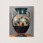 Ajaxおよびアキレスを描写する黒姿のアンフォラ ジグソーパズル (縦)