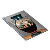 Ajaxおよびアキレスを描写する黒姿のアンフォラ ノートブック (右側)