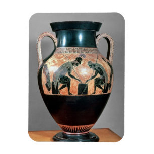 Ajaxおよびアキレスを描写する黒姿のアンフォラ マグネット