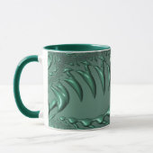 AJAY ~ Zany 3D Fractal ~ Green 3D Mug マグカップ (左)