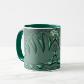 AJAY ~ Zany 3D Fractal ~ Green 3D Mug マグカップ (正面左)