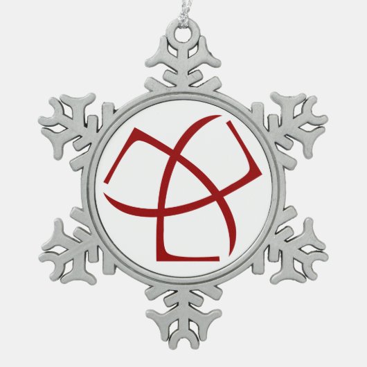 AJCの雪片のオーナメント スノーフレークピューターオーナメント (正面)