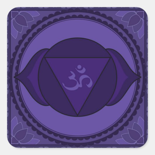 Ajnaまたはサードアイチャクラシール スクエアシール (正面)