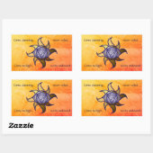 Ajnaチャクラ「サードアイ」ヨガインサイトLotusステッカー 長方形シール (シート)