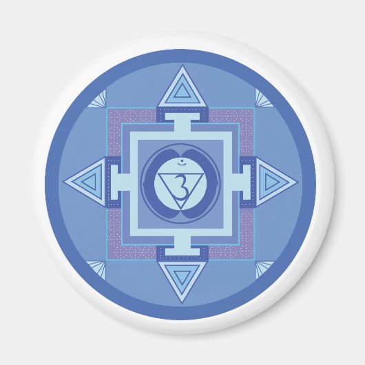 Ajna Chakra Mandala (Third eye chakra) マグネット (正面)