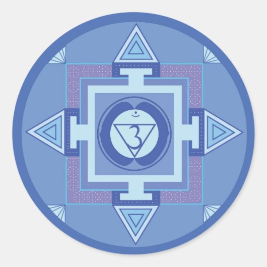 Ajna Chakra Mandala (Third eye chakra) ラウンドシール (正面)