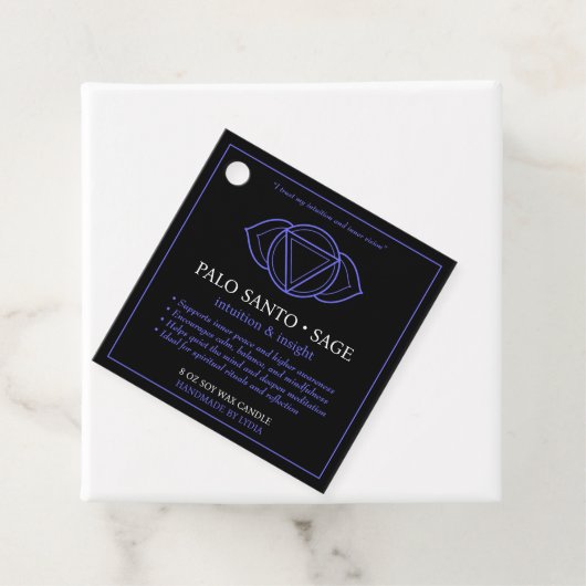Ajna Third Eye Chakra Candle Label フェイバータグ (インサイチュ)