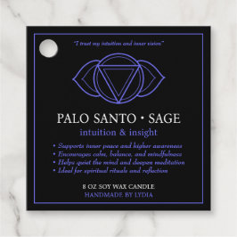 Ajna Third Eye Chakra Candle Label フェイバータグ